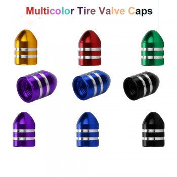 4PCS universal Aluminum Bullet auto car tyre valve caps motorcycle bicycle wheel tire valve cap