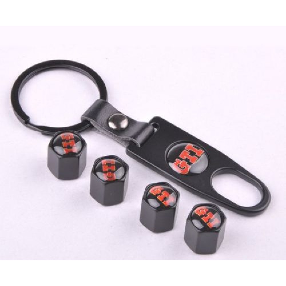 4Pcs/set GTI Wheel Tire Stem Air Valve Cap Tire Valve Stems for Volkswagen VW Golf MK5 MK6 MK7 GTI