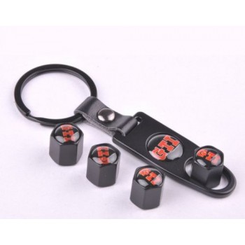 4Pcs/set GTI Wheel Tire Stem Air Valve Cap Tire Valve Stems for Volkswagen VW Golf MK5 MK6 MK7 GTI