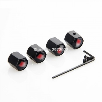 4 x Car Styling Anti-theft Stainless Wheel Tire Valve Stems Caps Car Wheel Tyre Tire Stem Air Valve Caps For Audi RS4 RS5 RS6