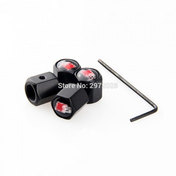 4 x Car Styling Anti-theft Stainless Wheel Tire Valve Stems Caps Car Wheel Tyre Tire Stem Air Valve Caps For Audi RS4 RS5 RS6