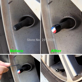 4 x Car Styling Anti-theft Stainless Wheel Tire Valve Stems Caps Car Wheel Tyre Tire Stem Air Valve Caps For Audi RS4 RS5 RS6