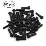 100pcs Car Tire Valve Stem Wheel Tire Valves Trunk Tubeless Valve Tyre Valve Stem TR414 Rubber Cap Rubber Tools (Zinc Alloy)
