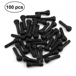 100pcs Car Tire Valve Stem Wheel Tire Valves Trunk Tubeless Valve Tyre Valve Stem TR414 Rubber Cap Rubber Tools (Zinc Alloy)