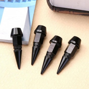 4Pcs/pack Aluminum Alloy Spike Shaped Motorcycle Valve Stem Caps Replacement Car Bike Tire Valve Stem Dustproof Caps Covers