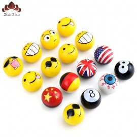 4Pcs Car styling valve accessories modified gas cap funny smiley tire cap personality ball valve cap mouth cover free shipping