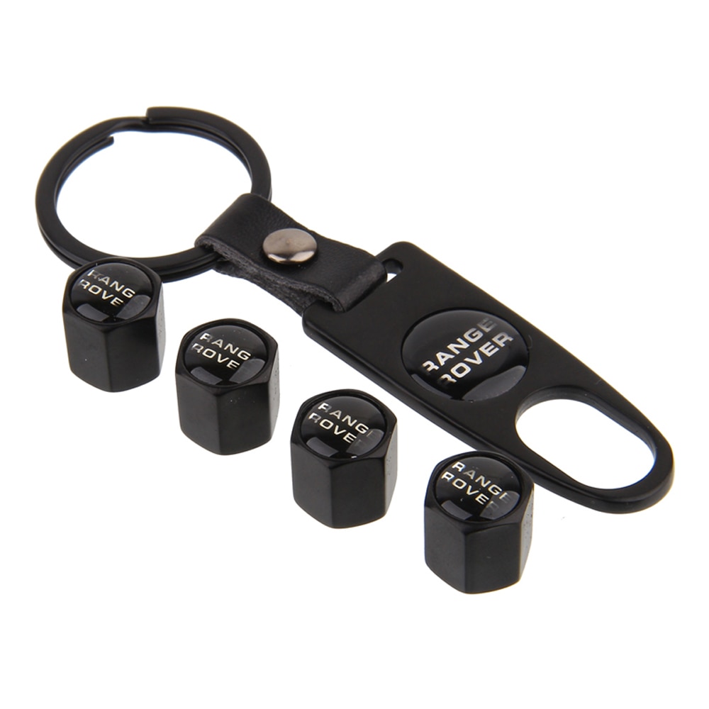 For Range Rover Land Rover Evoque Discovery Remote Car Accessories Auto Wheel Tire Valve Caps with Keychain for Range Rover Logo