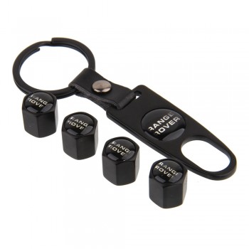 For Range Rover Land Rover Evoque Discovery Remote Car Accessories Auto Wheel Tire Valve Caps with Keychain for Range Rover Logo