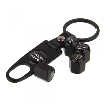 For Range Rover Land Rover Evoque Discovery Remote Car Accessories Auto Wheel Tire Valve Caps with Keychain for Range Rover Logo