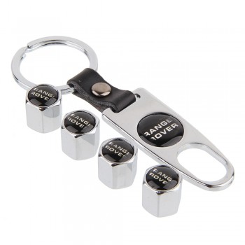 For Range Rover Land Rover Evoque Discovery Remote Car Accessories Auto Wheel Tire Valve Caps with Keychain for Range Rover Logo