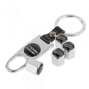 For Range Rover Land Rover Evoque Discovery Remote Car Accessories Auto Wheel Tire Valve Caps with Keychain for Range Rover Logo