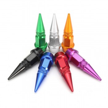 4Pcs Motorcycle Car Auto Bike Spike Shape Dustproof Tire Wheel Stem Valve Caps