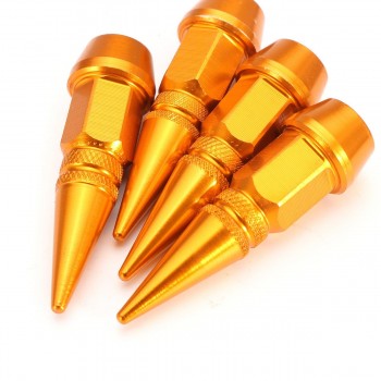 4Pcs Motorcycle Car Auto Bike Spike Shape Dustproof Tire Wheel Stem Valve Caps