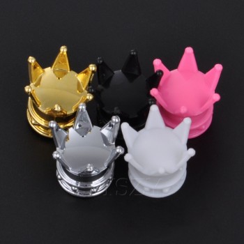 4Pcs/lot Universal Car Tire Wheel Valve Cap Tyre Air Stems Crown Dust Cover For Fiat Audi Ford Bmw VW opel Car Moto Bike Styling