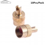 10Pcs Copper Slotted Head Valve Stem Cap for Schrader Car Motorcycle Valve Wheel Tyre Tire Valvol Lid Dust Cover Auto Accessory