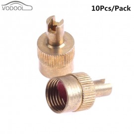 10Pcs Copper Slotted Head Valve Stem Cap for Schrader Car Motorcycle Valve Wheel Tyre Tire Valvol Lid Dust Cover Auto Accessory