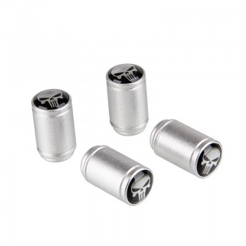 4Pcs Car Styling Metal Ghost Skull Logo Emblem Tire Valve Caps Auto Tyre Air Stems Cap Automobile Motorcycle Tire Accessories