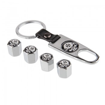 4Pcs Car Styling Metal Ghost Skull Logo Emblem Tire Valve Caps Auto Tyre Air Stems Cap Automobile Motorcycle Tire Accessories