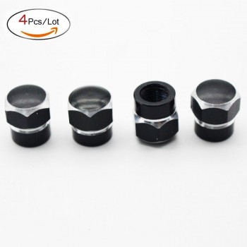 4Pcs/Lot Universal Aluminum Bicycle Car Tire Valve Caps Tyre Wheel Hexagonal Ventile Air Stems Cover Airtight Rims Accessories