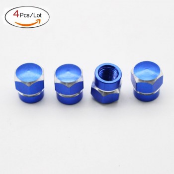 4Pcs/Lot Universal Aluminum Bicycle Car Tire Valve Caps Tyre Wheel Hexagonal Ventile Air Stems Cover Airtight Rims Accessories