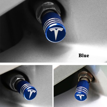 4pcs/set Aluminum Alloy Car Tire Wheel Valve Cap Cover Logo Valve Mouth Styling Accessories for Tesla Model S Model X