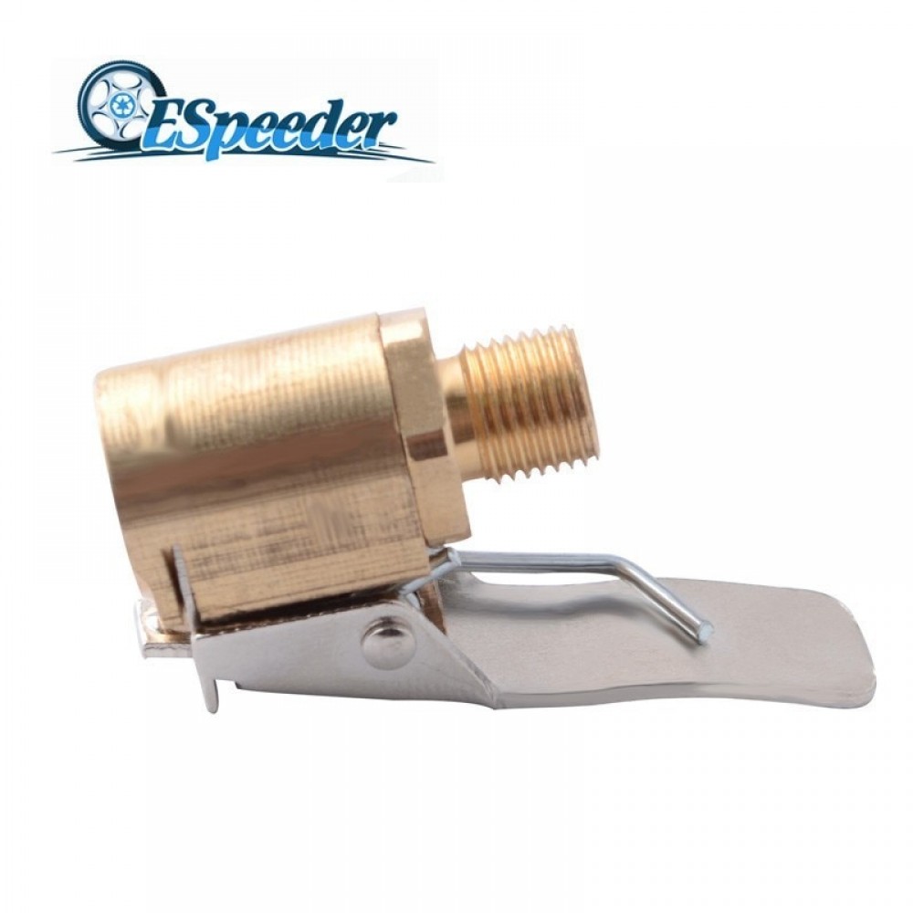 ESPEEDER 1PC Car 8mm Tyre Wheel Tire Clip Brass Air Chuck Inflator Pump Valve Connector Clamp Adapter
