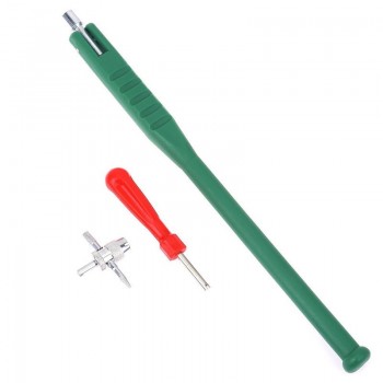 Tire Valve Repair Set Tire Valve Core Removal Tool Tire Valve Stem Puller with 4-way Valve Stem Core Screwdriver
