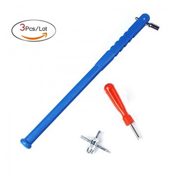 Tire Valve Repair Set Tire Valve Core Removal Tool Tire Valve Stem Puller with 4-way Valve Stem Core Screwdriver