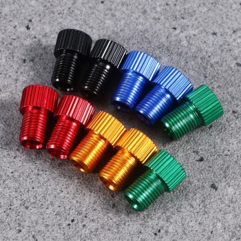 WINOMO 10 Pcs Aluminum PRESTA to SCHRADER Converter Car Valve Adapter Bicycle Bike Tube Pump Air Compressor Tools