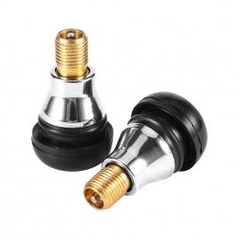4PCS/SET Black Car Motorcycle Tire Valve Core TR412ac Rubber Wheel Tire Valve Stems With Chrome Caps Chrome Alloy Tubeless J3