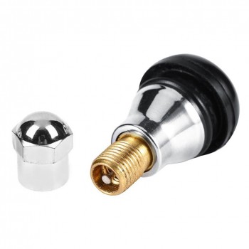 4PCS/SET Black Car Motorcycle Tire Valve Core TR412ac Rubber Wheel Tire Valve Stems With Chrome Caps Chrome Alloy Tubeless J3
