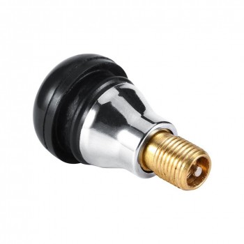 4PCS/SET Black Car Motorcycle Tire Valve Core TR412ac Rubber Wheel Tire Valve Stems With Chrome Caps Chrome Alloy Tubeless J3