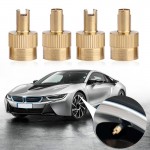 8Pcs/Lot Copper Slotted Head Car Motorcycle Tire Valve Stem Caps With Valve Core Remover Tool Metal Tyre Wheel Parts Accessories