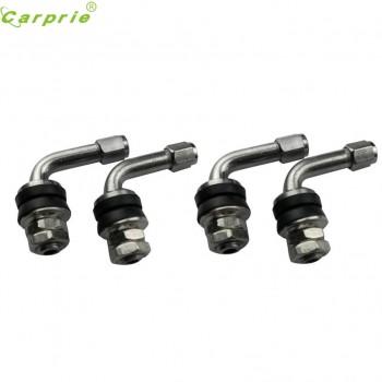 4 PCs 90 Degree Angle Metal/Chrome Tire Valve Stems High Pressure CARPRIE Aluminum New Creative Design