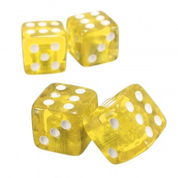 4pcs Plastic Wheel Stem Tyre Air Valve Dustproof Cap Gold Dice Tire Tyre Valve Caps Bike Auto Truck Tire Valve Dust Cap