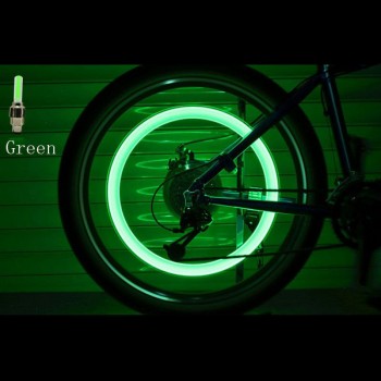 2pcs Neon Lights Color Tyre Wheel Valve Cap Light LED Lamp Flash Car Tire Valve Caps Air Cover Tire Rim Valve Wheel Stem Cap