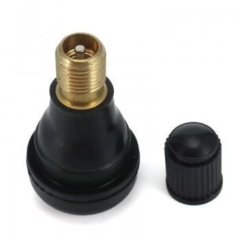4pcs Auto TR412 Tire Valve Stems Short Black Rubber Tyre Tubeless Snap-in Vavle Wheels Tires Parts