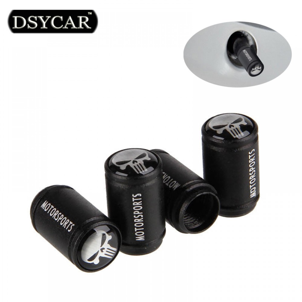DSYCAR 4Pcs/lot Universal Car Moto Bike Tire Wheel Valve Cap Dust covers Car Styling for Fiat Audi Ford Bmw VW Honda opel toyota