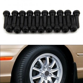 100pcs Car Trunk Tubeless Tyre Valve Stem TR414 Rubber Tire Valve Cap Zinc Alloy Rubber Auto Tire Stem Caps Car Accessories