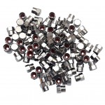 100 Pieces Tire/Wheel Air Pressure Stem Valve Caps Plastic Made Chrome Plated Universal