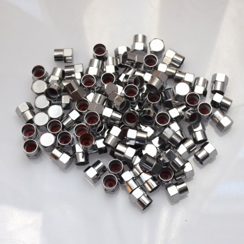 100 Pieces Tire/Wheel Air Pressure Stem Valve Caps Plastic Made Chrome Plated Universal