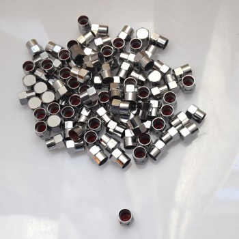 100 Pieces Tire/Wheel Air Pressure Stem Valve Caps Plastic Made Chrome Plated Universal