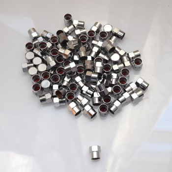 100 Pieces Tire/Wheel Air Pressure Stem Valve Caps Plastic Made Chrome Plated Universal