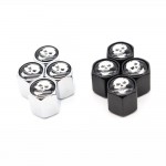 4 Pcs/Set Skull logo Car Valve Caps Car Dust Caps Tire Wheel Stem Air Valve Caps Valve Stem Cover for Cars Moto Bike Decoration