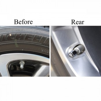 4 Pcs/Set Skull logo Car Valve Caps Car Dust Caps Tire Wheel Stem Air Valve Caps Valve Stem Cover for Cars Moto Bike Decoration