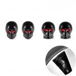 DSYCAR 4Pcs/lot Universal Skull Car Moto Bike Tire Wheel Valve Cap Dust cover Car Styling for Fiat Audi Ford Bmw toyota Honda VW