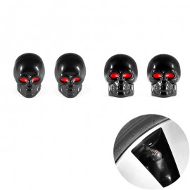 DSYCAR 4Pcs/lot Universal Skull Car Moto Bike Tire Wheel Valve Cap Dust cover Car Styling for Fiat Audi Ford Bmw toyota Honda VW