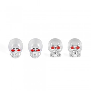 DSYCAR 4Pcs/lot Universal Skull Car Moto Bike Tire Wheel Valve Cap Dust cover Car Styling for Fiat Audi Ford Bmw toyota Honda VW