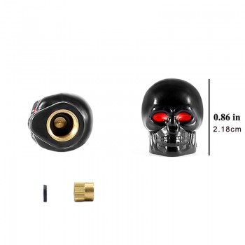 DSYCAR 4Pcs/lot Universal Skull Car Moto Bike Tire Wheel Valve Cap Dust cover Car Styling for Fiat Audi Ford Bmw toyota Honda VW