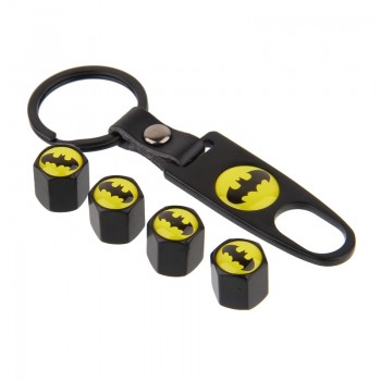 Car Styling Tire Valve Caps Auto Tyre Air Stems Cover Witn Bat Batman Logo Emblem Motorcycle Tire Accessories